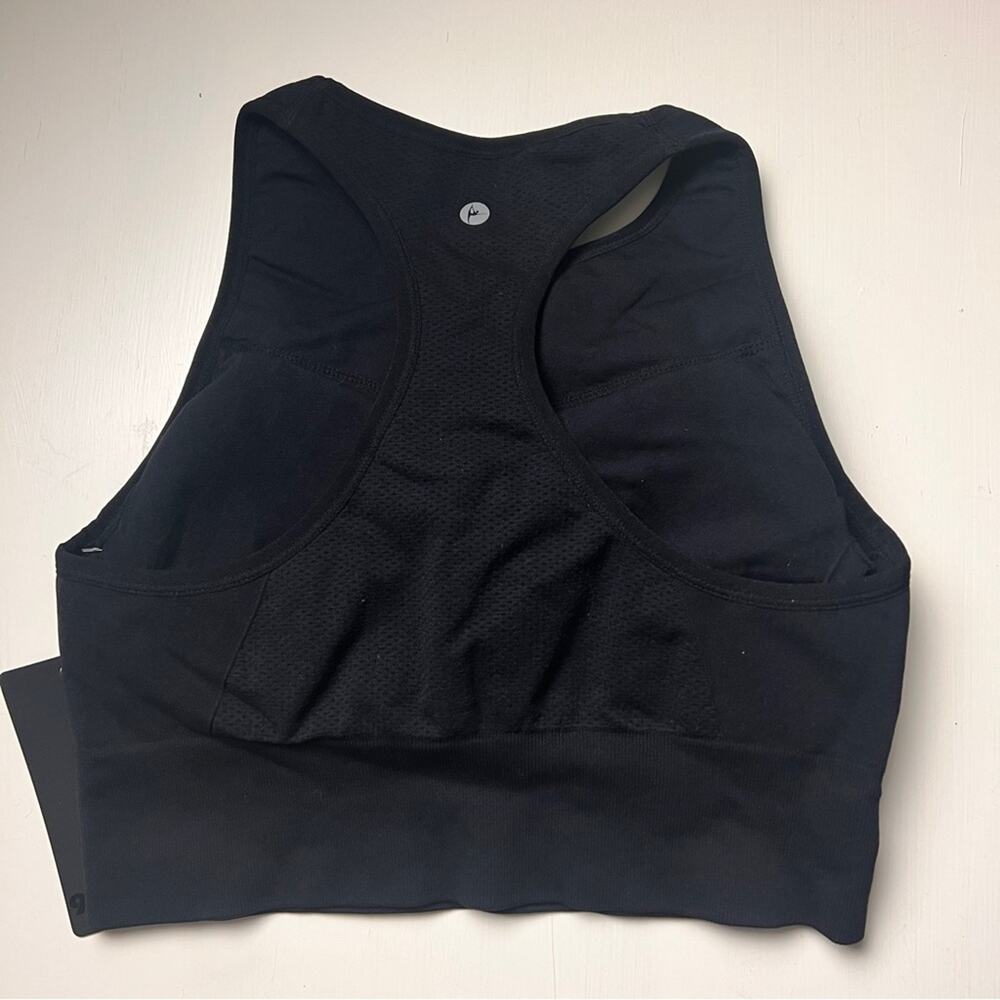 90 Degree By Reflex Athletic Sporty Black Padded Activewear Sports Bra Sz Top L - Picture 7 of 8